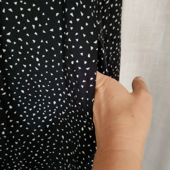 Volcom Blue and White Long Sleeve Shirt Dress - Picture 3 of 5